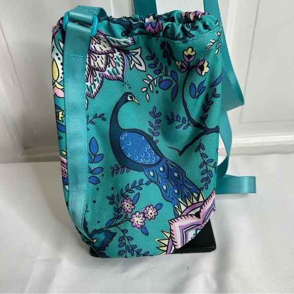 NWOT Vera Bradley Lighten Up Water Bottle Holder- Peacock - Picture 2 of 3